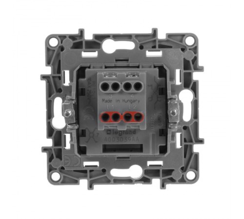 Etika Антрацит Переключатель промежуточный 1-клавишный, винтовые клеммы, 10AX, 250 В  672609  Legrand