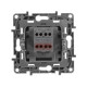 Etika Антрацит Переключатель промежуточный 1-клавишный, винтовые клеммы, 10AX, 250 В  672609  Legrand