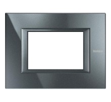 Axolute. Рамка декоративная прямоугольная итальянского стандарта. Цвет "Антрацит" Монохром. 3 модуля.  HA4803HS  Legrand