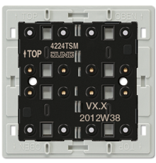 Кнопочный модуль для подключения к релейеной станции, 2 канала, 4 точки срабатывания  4224TSM  Jung