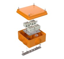 Коробка огнестойкая для о/п 40-0300-FR2.5-8 Е15-Е120 100х100х50 IP55  8p, 2.5 мм.кв. 40-0300-FR2.5-8  Промрукав