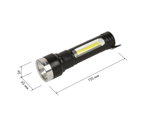 Фонарь светодиодный UA-501 универсальный, аккумуляторный, COB+LED, 5 Вт, резина  Б0052743  ЭРА
