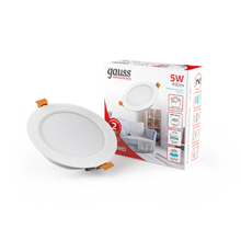 Светильник встраиваемый downlight Elementary круг 5W 430lm 4000K 210-240V IP20 95*38 монтаж белый LED 1/100  9100420205  Gauss