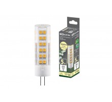 Лампа светодиодная G4-5 Вт-AC/DC 12 В-3000 К, SMD, 16x57 мм  SQ0340-0213  TDM