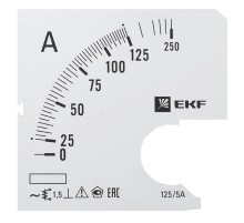 Шкала сменная для A961 125/5А-1,5 PROxima  s-a961-125  EKF