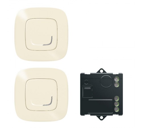 Пакет для управления освещением с 2-х мест Valena Allure (микромодуль реле 300Вт 240В+2 Умн.беспроводн. 1-кл.выкл.)сл.кость Netatmo  752650  Legrand