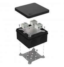 Коробка огнестойкая для о/п двухкомпонентная 60-0300-FR10.0-6 Е15-Е120 RAL9005 100х100х50 (14 шт/кор) черная  60-0300-9005-FR10.0-6  Промрукав