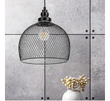 Светильник подвесной PL7 BK металл, E27, max 60W, d280 мм, черный  Б0037454  ЭРА
