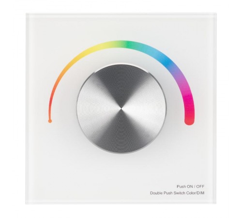 Панель SMART-P8-RGB-G-IN White (12-24V, 3x4A, Rotary, 2.4G) (Arlight, IP20 Пластик, 5 лет)  033764  Arlight