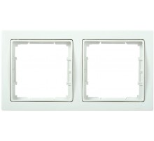 BOLERO Q1 белый Рамка 2-местная квадратная У-2-ББ EMB22-K01-Q1  IEK