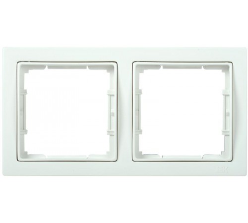 BOLERO Q1 белый Рамка 2-местная квадратная У-2-ББ EMB22-K01-Q1  IEK