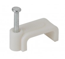 Скоба 4мм плоская пластиковая (50шт) (600/18000)  Б0038903  ЭРА