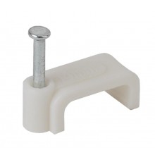 Скоба 4мм плоская пластиковая (50шт) (600/18000)  Б0038903  ЭРА