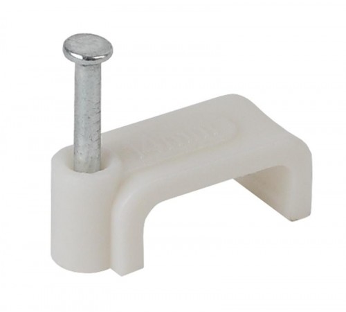 Скоба 4мм плоская пластиковая (50шт) (600/18000)  Б0038903  ЭРА