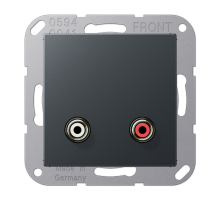 2x Cinch Audio (RCA) MAA1021ANM Jung