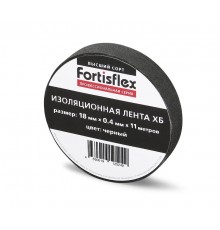 Изолента ХБ 18х0.4х11 черная  71242  Fortisflex