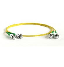FC-D2-9-ST/AR-ST/AR-H-1.5M-LSZH-YL Патч-корд волоконно-оптич. (шнур) SM 9/125 (OS2), ST/APC-ST/APC, 2.0 мм, duplex, LSZH, 1.5 м  409722  Hyperline