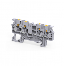 Клемма с 4-мя контактами push-in OptiClip СP-2,5-QUATTRO-(0,2-2,5)-I-серый  331846  КЭАЗ