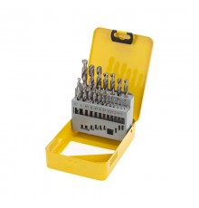 Набор сверл по металлу, 1-10мм (через 0,5мм), HSS, цилиндрический хвостовик, металлический кейс, 19 шт.  KR-91-0630  Kranz