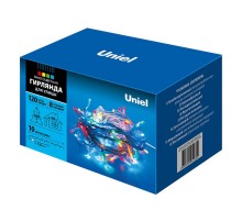 Гирлянда светодиодная  с контроллером  ULD-S1000-120/DWA MULTI IP67   120 диодов, 10 м, разноцветная, IP67, шнур белый  07927  Uniel