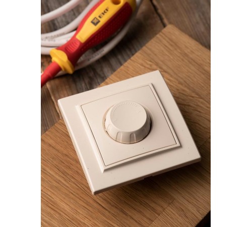 Светорегулятор СП 600W 220В бежевый Минск EKFERD06-101-20EKF