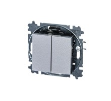 ABB Levit Серебро / дымчатый чёрный Переключатель 2-кл.  3559H-A52445 70W  2CHH595245A6070  ABB
