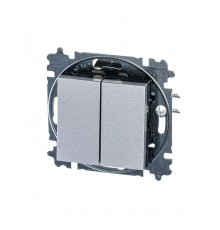 ABB Levit Серебро / дымчатый чёрный Переключатель 2-кл.  3559H-A52445 70W  2CHH595245A6070  ABB