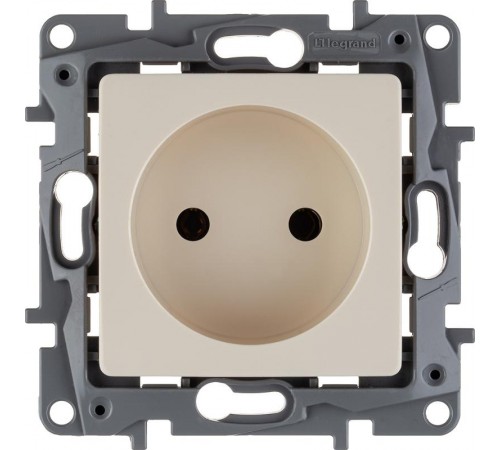 Etika Слоновая кость Розетка без заземления, винтовые клеммы  672320  Legrand