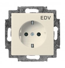 Розетка SCHUKO 16А 250В c шторками, с маркировкой ""EDV"", Future/Axcent/Carat/Династия, слоновая кость"  2CKA002013A5267  ABB