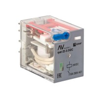 Реле промежуточное с кнопкой и мех. Индикацией RPAt 22/3 10A 24В DC EKF AVERES  rpat-22-3-24DC  EKF