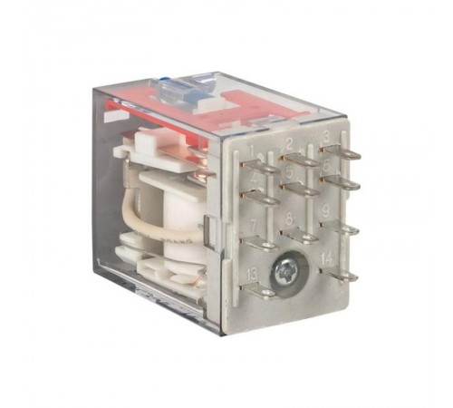 Реле промежуточное с кнопкой и мех. Индикацией RPAt 22/3 10A 24В DC EKF AVERES  rpat-22-3-24DC  EKF