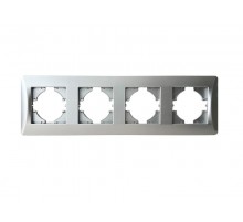 Рамка 4 поста (серебристый) серия BW  201234  SPL
