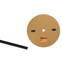 Термоусаживаемая трубка ТУТнг 6/3 черная (100 м/ролл)   SQ0518-0007  TDM