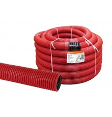 Труба гофрированная двустенная ПНД d 40 с зондом (20 м/уп.) красная  SQ0413-2040  TDM