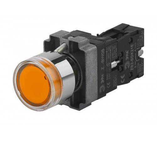 Кнопка управления LAY5-BW3561 с подсветкой желтый 1з (20/200/5000)  Б0045662  ЭРА