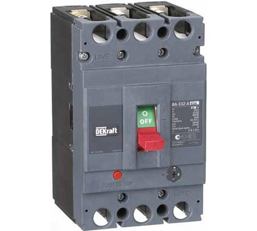 Силовой авт. выкл. 3P 63А c Ir=50,4А-63А 50кА ВА-332   21133DEK  DEKraft