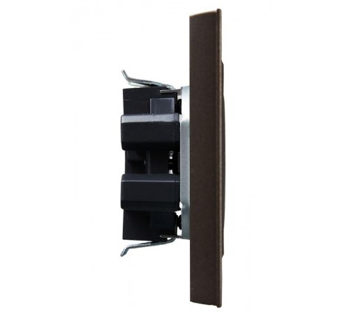 BRITE Розетка 2-ая без заземления без шторок10А в сборе РС12-2-БрТБ темная бронза  BR-R20-10-K45-F  IEK