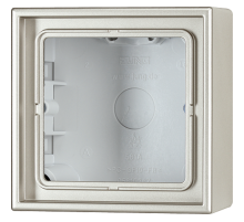 Рамка для вертикальной и горизонтальной установки, 1 пост, накладной монтаж; дюропласт; нержавеющая сталь; Edelstahl  ES2581A-L  Jung