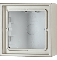 Рамка для вертикальной и горизонтальной установки, 1 пост, накладной монтаж; дюропласт; нержавеющая сталь; Edelstahl  ES2581A-L  Jung