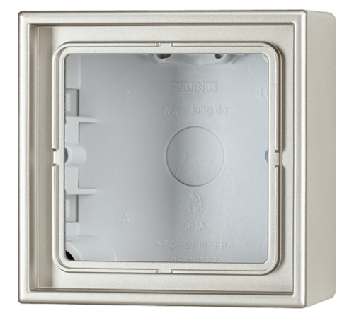 Рамка для вертикальной и горизонтальной установки, 1 пост, накладной монтаж; дюропласт; нержавеющая сталь; Edelstahl  ES2581A-L  Jung