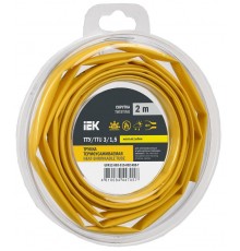 Трубка термоусадочная ТТУ нг-LS 3/1,5 желтая (2м/упак) IEK  UDR12-003-D15-002-K05-T  IEK