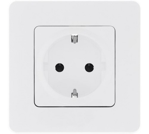 Inspiria Белый Розетка с заземлением С/У со шторками 16А без рамки  673730  Legrand