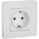 Inspiria Белый Розетка с заземлением С/У со шторками 16А без рамки  673730  Legrand