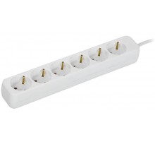 UMA Удлинитель У06 6 мест 2P+PE 5м 3х1мм2 10А белый   UM-YP10-10-06-05-Z-K01  IEK