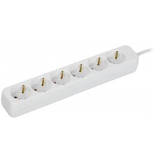 UMA Удлинитель У06 6 мест 2P+PE 3м 3х1мм2 10А белый   UM-YP10-10-06-03-Z-K01  IEK