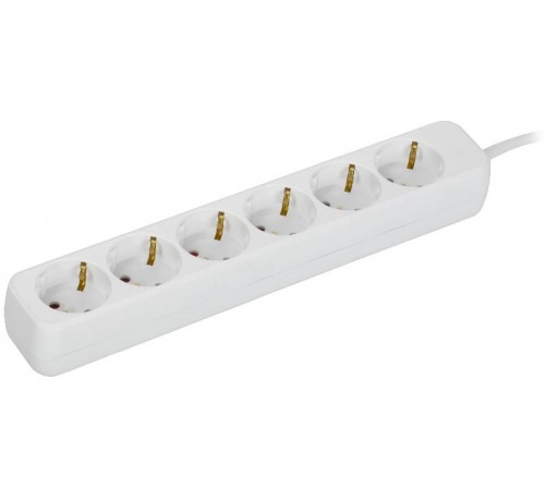 UMA Удлинитель У06 6 мест 2P+PE 5м 3х1мм2 10А белый   UM-YP10-10-06-05-Z-K01  IEK