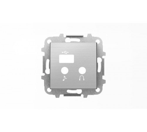 Накладка для механизма медиа-комбайна арт.9368.3, серия SKY, цвет нержавеющая сталь2CLA856830A1401 ABB