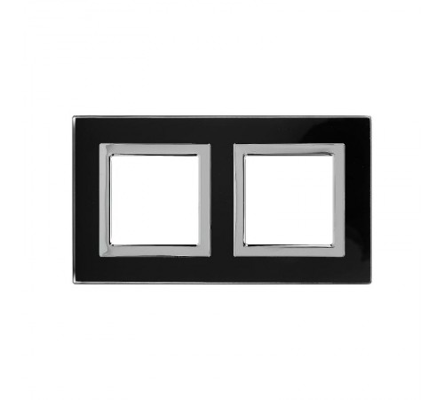 Рамка из натурального стекла, "Avanti", черная, 4 модуля  4402824  DKC
