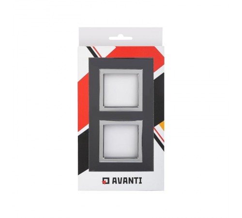 Рамка из натурального стекла, "Avanti", черная, 4 модуля  4402824  DKC