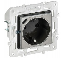 SKANDY Розетка с з/к/ш 16А с USB C 18Вт SK-R17N никель  SK-R14-16-U14-018-K50  IEK